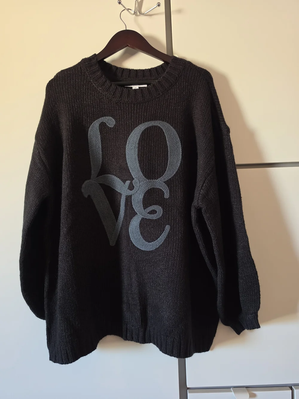 Love Graphic Black Women's Sweater